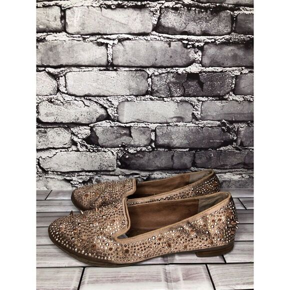 Sam Edelman Rose Gold Adena Spike Studs Fabric Ballet Flats Women Sz 8M US/39EU - Picture 5 of 16